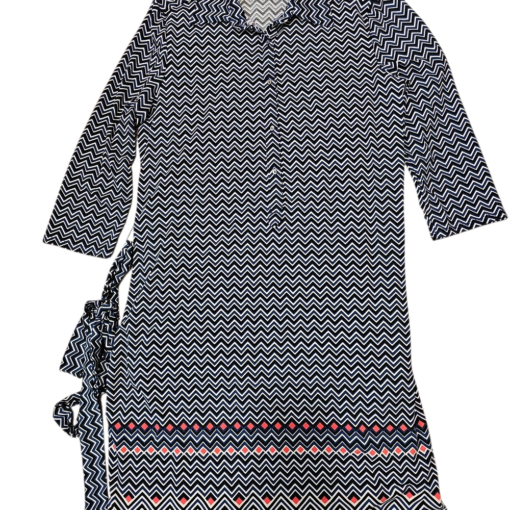 Stylish Black and White Zigzag Kids Dress